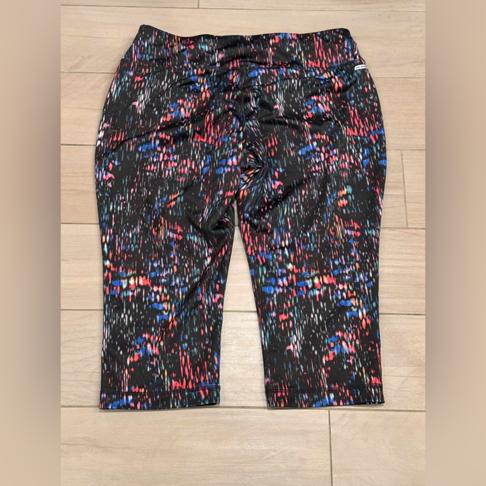 Danskin Now milticolor leggings with drawstring size LARGE - Picture 2 of 5
